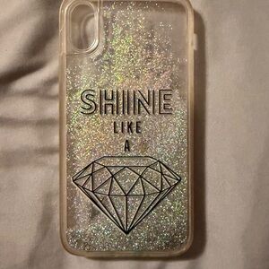 Moving Glitter Diamond Phone Case - Silver